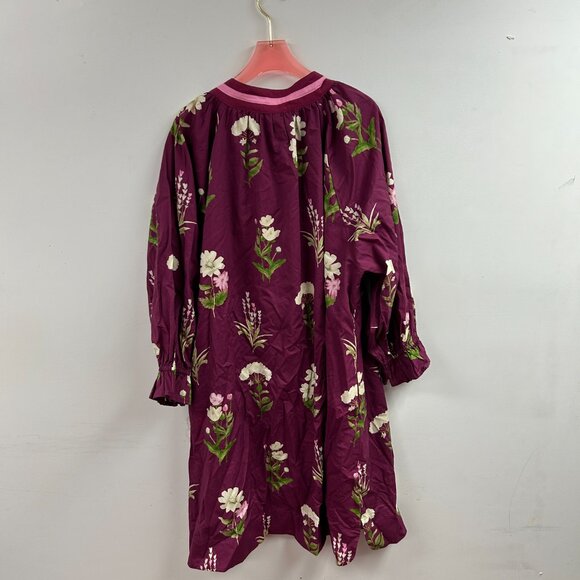 Floral Tunic Dress with Contrast Trim - WC5344 - Picture 2 of 2